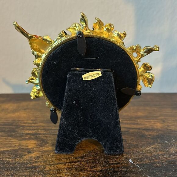 VNT Collette et Cie 3" x 3" Birds, Flower Garden Crystal Rhinestone Photo Frame - Picture 4 of 5